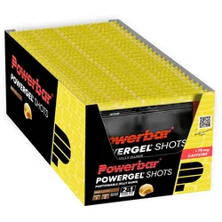 PowerBar PowerGel Shots (Kohlenhydratgummis mit C2MAX Dual Source Carb Mix, Koffeinhaltig) Cola 24x60g Box