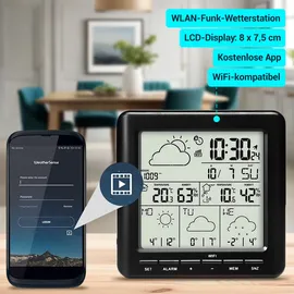 casativo WLAN-Wetterstation mit Aussensensor Schwarz 21