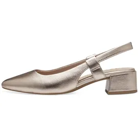 Marco Tozzi Damen Slingpumps mit Blockabsatz Vegan, Beige (Platinum), 37 EU