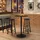 Woltu Bartisch rund 60 x 60 x 91 cm Schwarz