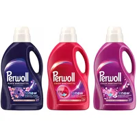 PERWOLL Flüssig-Set 3x 27 Waschladungen (81WL) 1x Color & 1x Color Blütenrausch & 1x Black Blütenmeer, Feinwaschmittel-Set erneuert Farben, mit Dreifach-Renew-Technologie