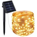 Lumi Jardin Lichterkette Solar 11,5 m spritzwassergeschützt weiß