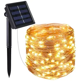 Lumi Jardin Lichterkette Solar 11,5 m spritzwassergeschützt weiß