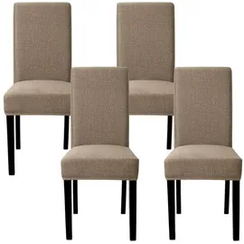 luxuskollektion Stuhlhusse Beige 4er Set