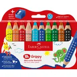 Faber-Castell 110636 Buntstift Grippy 10er Set mit Spitzer