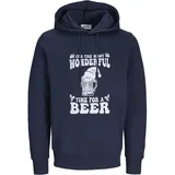 JACK & JONES Kapuzenpullover in Sky Captain | Gr.: L