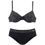 KangaROOS Bügel-Bikini Damen schwarz-bedruckt Gr.38 Cup D