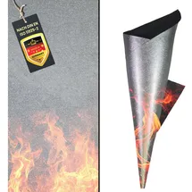 FireMat Silk-A Edition Kratzmatte 30 cm x 60 cm Grau/Türkis