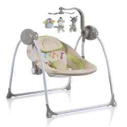 Babywippe Swing+ mit Musikfunktion, regulierbare Lautstärke, Zeitschaltuhr beige