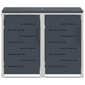vidaXL Mülltonnenbox 138 x 77,5 x 112,5 cm anthrazit
