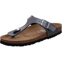 ROHDE Zehentrenner Pantolette Metallic-Optik Alba 5600, Grau | Gr.: 38