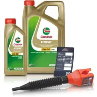 Castrol 6 L EDGE 5W-30 A5/B5 + Ölwechsel-Anhänger + Einfülltrichter [Hersteller-Nr. 15F684]