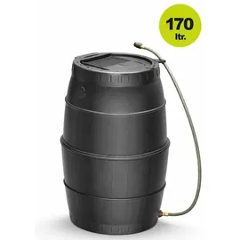 Yerd Regenfass 170 l Schwarz