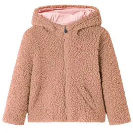 vidaXL Kinder Kapuzenjacke Teddy-Kunstpelz Kinderjacke Sweatjacke Heller Cognac 92 - 92