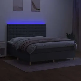 vidaXL Boxspringbett 160 x 200 cm H2 Grau