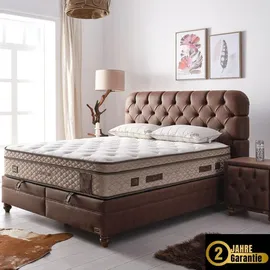 Bambi Boxspringbett 180x200 mit Bettkasten mit Matratzen Comfizone Set Stauraum 7-Komfortzonen Individueller H2-H5