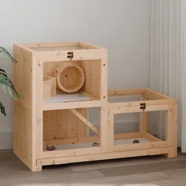 vidaXL Hamsterkäfig 81x40x60 cm Massivholz Tanne