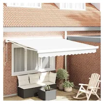 vidaXL Automatische einziehbare Markise 350 x 250 cm weiß
