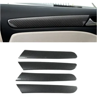 NVBHOF Interieur Zubehör Für VW Für Golf 6 MK6 2008-2013 4 Stück ABS Carbon Fiber Texture Auto Innentür Fenster Panel Streifen Abdeckung Schutz Auto Interieur Dekor