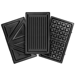 Taurus Miami Premium 900W Elektro-Sandwich-Grill, austauschbare Antihaftplatten: Sandwich, Grill und Waffel, 2 Kontrollleuchten