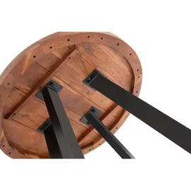 SAM Outillage SAM Esstisch, Braun, Holz, Echtholz,Akazie, Rund,Rund, eckig, 100x78x100 cm Akazienholz nussbaumfarben schwarz SOPHIA