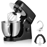 ZEEGMA Planeet MIX Küchenmaschine, Knetmaschine, Teigmaschine 1800 W, Multifunktionaler Roboter mit Schüssel 5L mit Griff und Deckel, 8 Geschwindigkeiten, inkl. 3-Teiligem Touchpanel