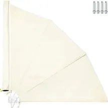 Tectake Balkonfächer 140 x 7,5 cm beige klappbar