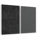 platino24 Akustikplatte 2er Set Rechtecke aus Basotect ® G+ mit Akustikfilz 825x550x50mm bunt|gelb|grau