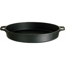 All'Grill Hockerkocher ohne Zündsicherung + Gusseisenpfanne 40 cm Ø Camping, Freizeit, Profiköche