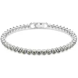 Swarovski Imber Emily Tennis Armband, Rundschliff, Schwarz, Rhodiniert | OS
