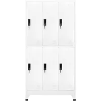 VidaXL Schließfachschrank Weiß 90x45x180 cm Stahl