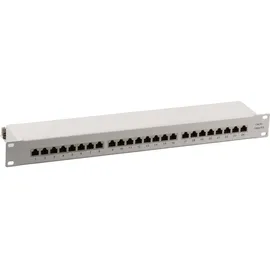 EFB Patchpanel 24xRJ45 Cat.6A, 19“ 1HE, RAL7035 grau