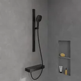Villeroy & Boch Infinity Showers Duschgarnitur mit Stange 3 Strahlarten schwarz matt TVS110003000K5