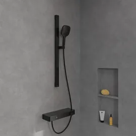 Villeroy & Boch Infinity Showers Duschgarnitur mit Stange 3 Strahlarten schwarz matt TVS110003000K5