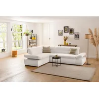 INOSIGN Ecksofa »Avesa L-Form«, Wahlweise mit Arm- und Bettfunktion, B/T/H: 275/211/80 cm beige