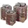 ECD Germany LED Geschenkboxen 3er Set Braun Rattan