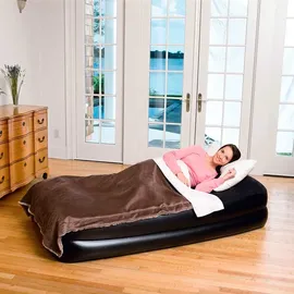 BESTWAY Velours-Single-Gästebett 97 x 191 cm - Schwarz