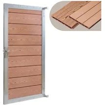 [neu.holz] Gartentor Segovia 180 x 90 cm Braun/WPC