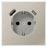 Jung Schuko-Steckdose Silber