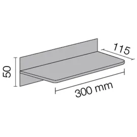 Schlüter Systems Wand-Ablagesystem Curve 0,3 m x 5 cm