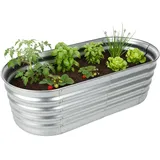 Relaxdays Hochbeet 150 x 45 x 60 cm Silber