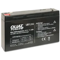 QUATPOWER Blei-Akkumulator LB7.2-6, 6 V-/7,2 Ah