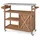 Costway Grillwagen Outdoor, Servierwagen auf Rollen, mit Edelstahl-Arbeitsplatte, Ablagen, Gewürzregal, Schrank&Handtuchhalter, (1 Tür-118x47x92 cm) - Naturbelassen