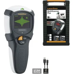 Laserliner Ortungsgerät MultiScanner Plus - Wandscanner Holz, Metall und Leitungen 10-12cm, 3,7V Li-Ion