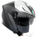 AGV K5 Jet Evo Control Jethelm, schwarz-weiss-pink, Größe M für Männer