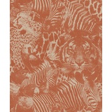 Rasch Textil Rasch Tapeten Vliestapete (Exotic) Rot beige 10,05 m x 0,53 m Kalahari 704723