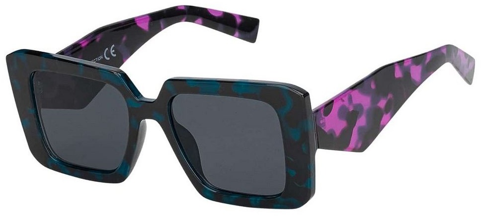 BEZLIT Eyewear Retrosonnenbrille Rundglas Designer Damen Sonnenbrille (1-St) mit Braun, Blau und Schwarzen Linsen blau|lila