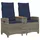 vidaXL Liegebank mit Tisch 126 x 65 x 112 cm Grau/Marineblau