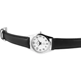 Classique Herrenuhr mit Kunstlederionsarmband - Schwarz/Weiß