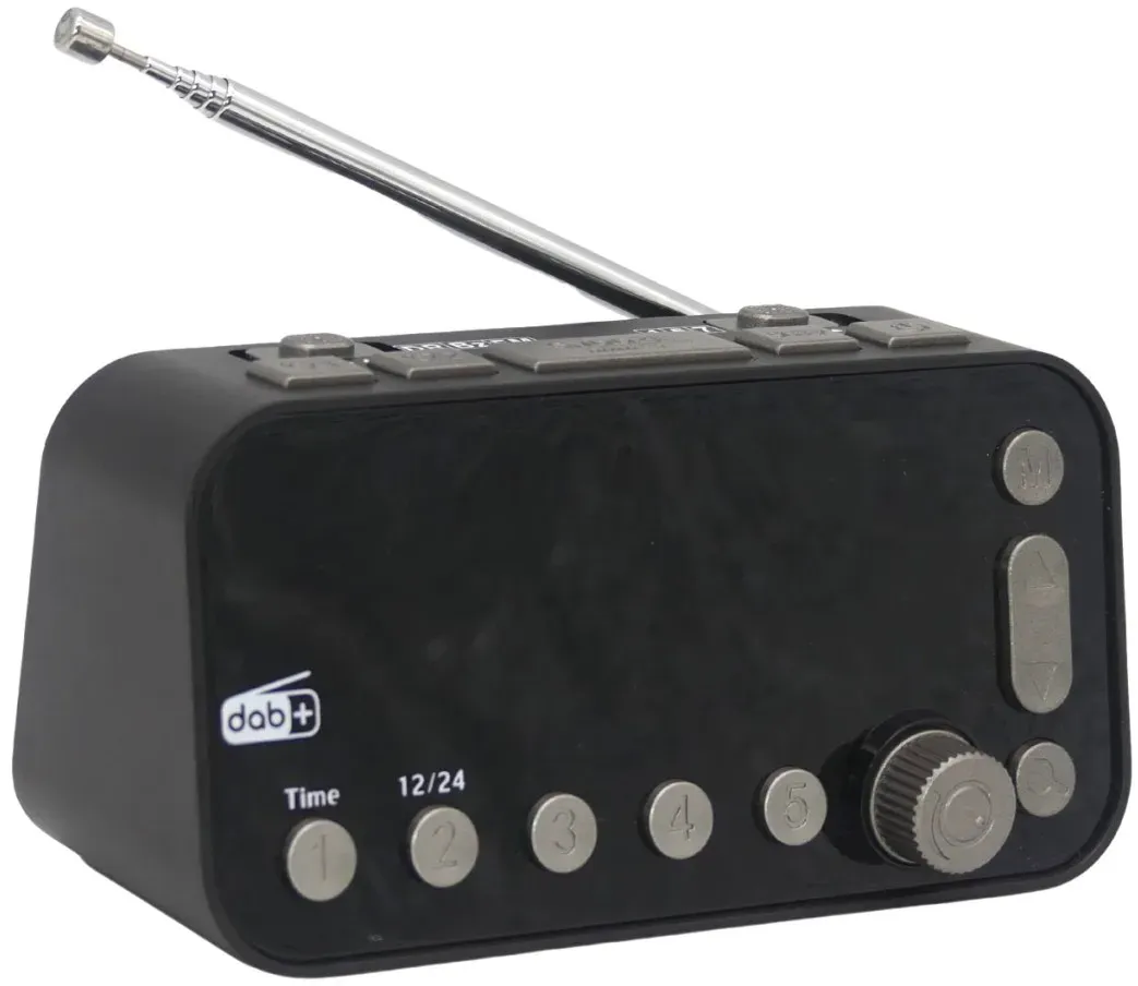 Fontastic Radiowecker Uhrenradio UKW Radio Wecker Display dimmbar schwarz Alarm